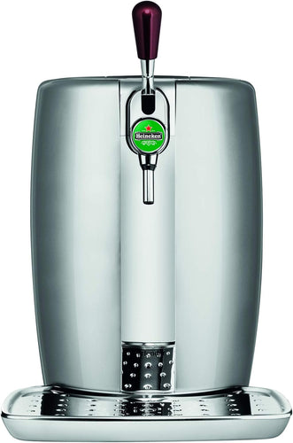 Krups BeerTender Silver et chrome Machine à bière Pression pour la maison Tireuse à bière Pompe à bière Coffret 2 verres YY2931FD