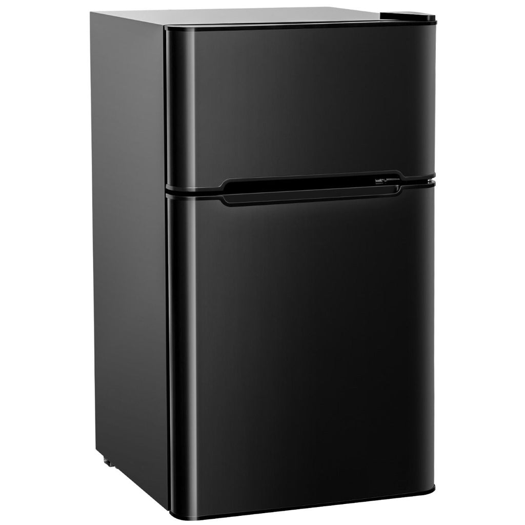 Rfrigrateur Compact Mini-rfrigrateur 90 L Conglateur Spar avec Design  2 Portes Fonctionnement Silencieux Blanc/Gris/Noir -
