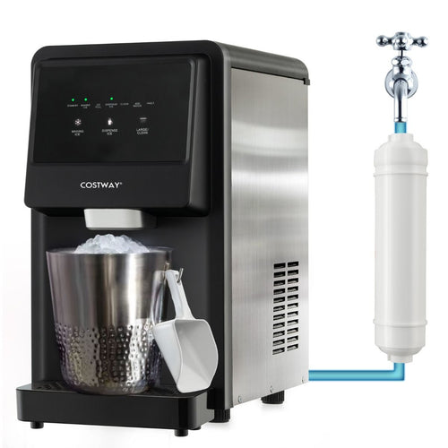 Machine  Glaons 27kg/24h Machine  Ppites  Affichage LED de Comptoir avec Capteur Infrarouge et Autonettoyant Stockage de glace : 4 kg -