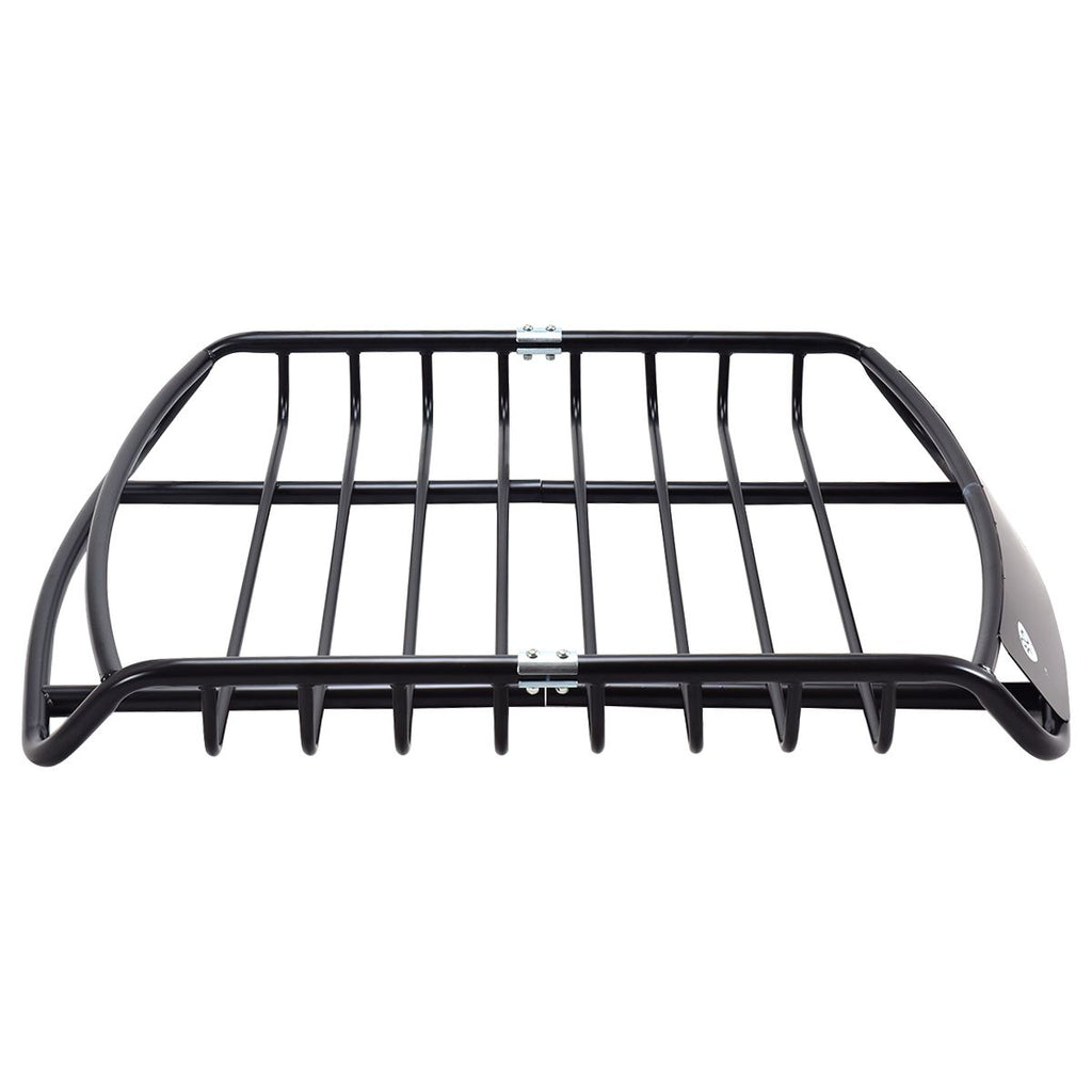 Porte-bagages en Métal Barre de Support pour Véhicule Haute Résistance en Acier Antirouille 120x98x16,5cm,Noir -