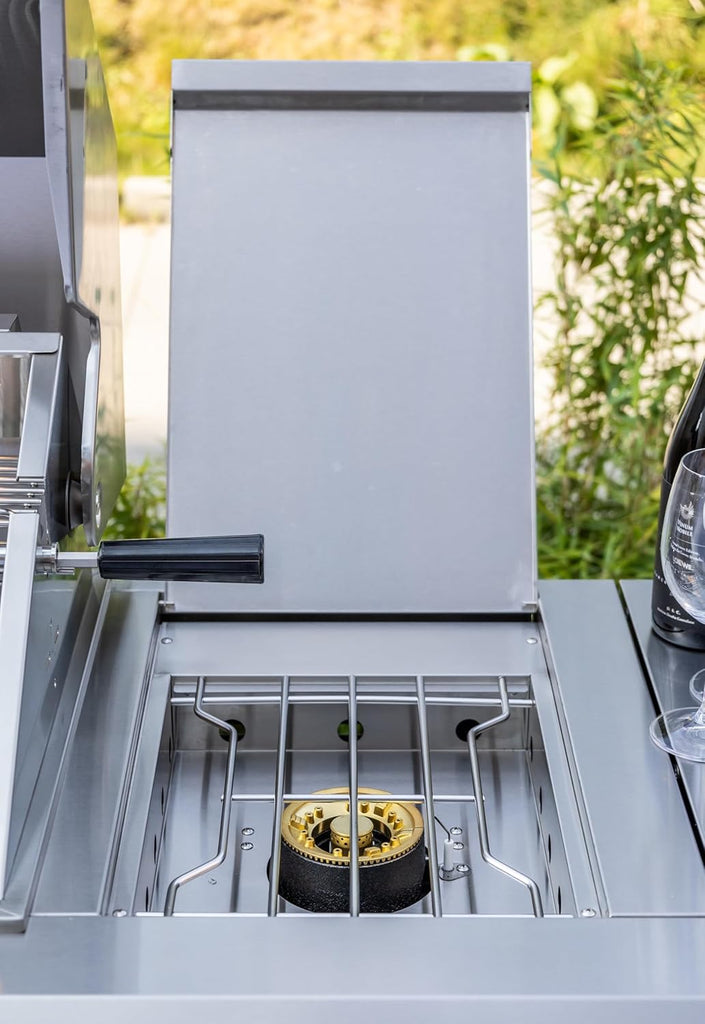 Ondis24 Cuisine d'extérieur Barbecue à gaz Réfrigérateur Évier en acier inoxydable
