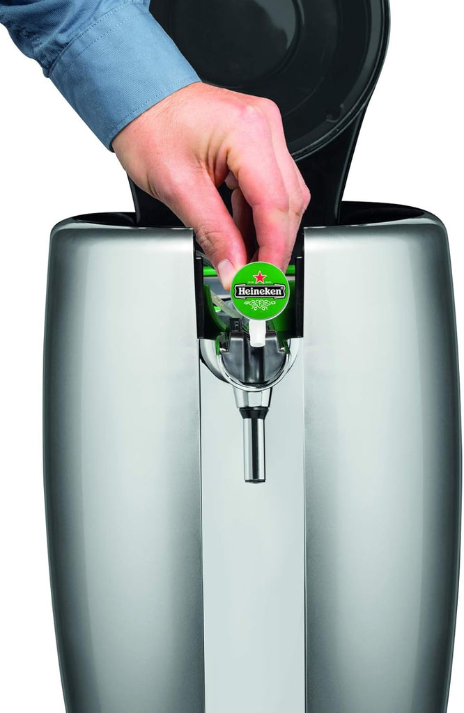 Krups BeerTender Silver et chrome Machine à bière Pression pour la maison Tireuse à bière Pompe à bière Coffret 2 verres YY2931FD