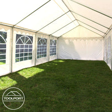 Load image into Gallery viewer, TOOLPORT 3x6 m Tente de réception/Barnum Gris-Blanc Toile de Haute qualité PVC 700 N