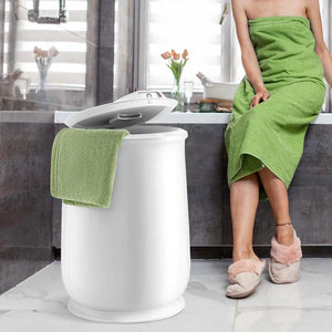 21L Large Towel Warmer Bucket for Bathroom, Hot Towel Heater with Flip-top Lid, Child Safety Lock & Auto Shut Off, Blanket Warmer for Bathrobes