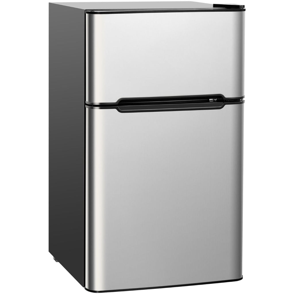 Rfrigrateur Compact Mini-rfrigrateur 90 L Conglateur Spar avec Design  2 Portes Fonctionnement Silencieux Blanc/Gris/Noir -
