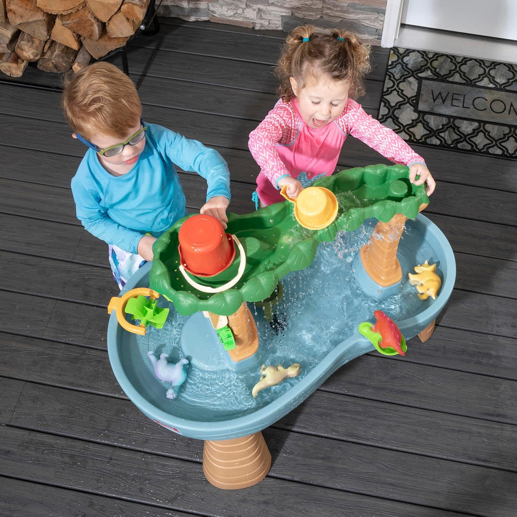 Rain Shower Splash Table d'eau avec 13 Accessoires - Bleu & Vert | Table Jeux d'eau | Table d’activité pour Le Jardin,Table Activité Eau | Table d'eau Extérieur