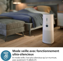Load image into Gallery viewer, Philips Purificateur d'air et humidificateur 2 en 1 Séries 3000, 131 m2, Filtres NanoProtect HEPA et à charbon actif éliminant 99,97% des particules invisibles, Blanc (AC3737/10)