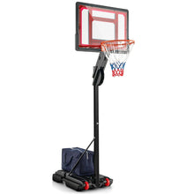Load image into Gallery viewer, Panier de Basketball sur Pieds avec Hauteur Réglable 1,55-3,1m Support de Basketball avec Panneau Arrière en PE pour Enfants et Jaunes -