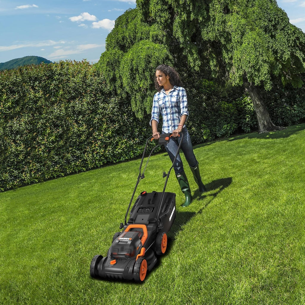 Pack Pro+ Tondeuse à Gazon 40V 460m² + Coupe-Bordures 20V + 2 Batteries 4Ah et 1 Batterie 2Ah + Chargeur Double et Chargeur Simple (Idéal pour l'Entretien du Jardin)