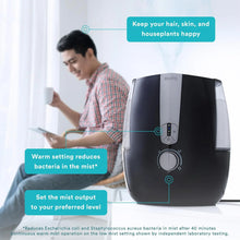 Load image into Gallery viewer, Homedics Totalcomfort Plus Ultrasonic Air Humidifier, 5.3 L Water Tank with Warm and Cool Mist for Home, Office, Nursery, Dorm, Night - Light with Auto Shutoff