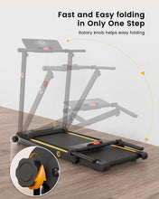 Load image into Gallery viewer, UREVO Folding Treadmill, 2.25HP Portable Mini Treadmills for Home Office, Compact Threadmill with 12 HIIT Modes, LCD Display, 265 lb Capacity