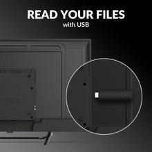 Load image into Gallery viewer, STRONG - Télévision 40 Pouces (100 cm) Full HD SRT40FF2003C - Qualité Image Exceptionnelle - Triple Tuner Intégré - 3 Ports HDMI (1 Arc) + 2 Ports USB + AV + Prise Antenne/Sat - Noire