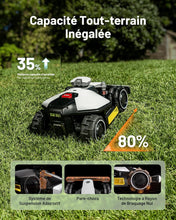 Load image into Gallery viewer, MAMMOTION LUBA Mini AWD 800 Robot Tondeuse sans Fil Périphérique, NetRTK+Vision, Aucune Antenne RTK Requise, Recommandé 800m², Max. 1000m², Pentes à 80%, avec Module 4G