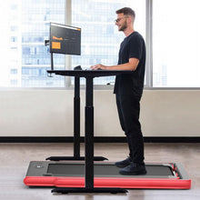 Load image into Gallery viewer, Tapis de Course Pliable 0,75HP Double Affichage LED APP et Télécommande Vitesse Motorisé 12 km/h Surface 40x100cm Rouge -