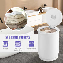 Load image into Gallery viewer, 21L Large Towel Warmer Bucket for Bathroom, Hot Towel Heater with Flip-top Lid, Child Safety Lock &amp; Auto Shut Off, Blanket Warmer for Bathrobes