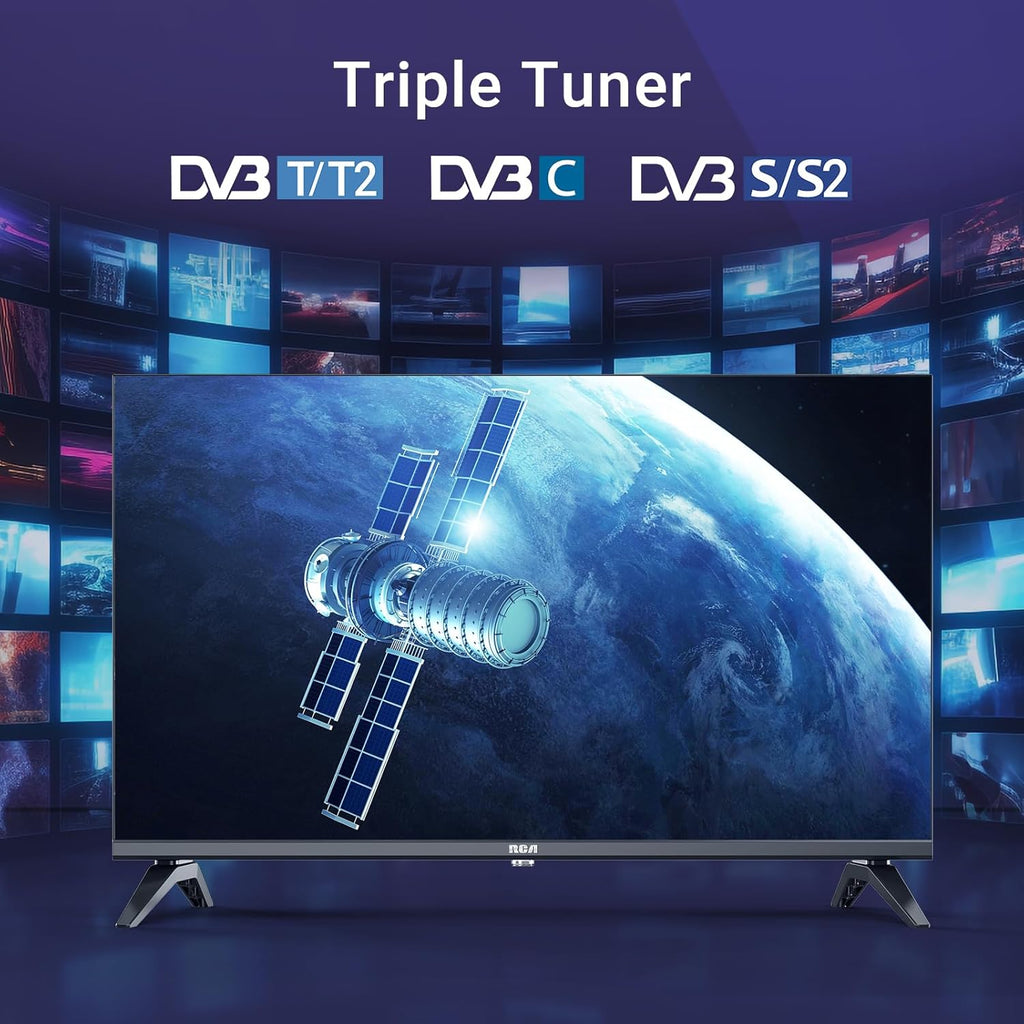 RCA VRS32HQ1 Smart TV 32 Pouces (80 cm) WiFi VIDAA Connectée Téléviseurs sans Bord avec Triple Tuner(DVB-C/S2/-T2) Molotov Netflix Prime Video + Youtube - 2024