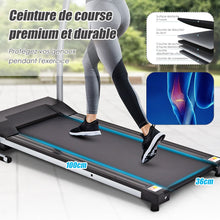 Load image into Gallery viewer, Tapis de Course Électrique Pliable avec Écran et Moniteur de Fréquence Cardiaque avec Vitesse de 1 à 10 km/h et 12 Programmes Noir -