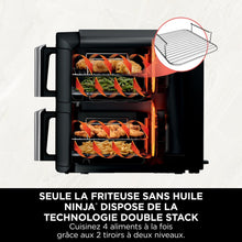 Load image into Gallery viewer, Foodi FlexDrawer Air Fryer,Dual Zone Avec Sparateur Amovible,Grand Tiroir de 10,4 L,7-en-1,Double Zone,Sans Huile,Pices Antiadhsives Compatibles Au Lave-Vaisselle,Noir AF500EU