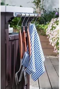 Desserte barbecue gris UNITY XL - 207 litres - 134 x 51.7 x 89.6 cm