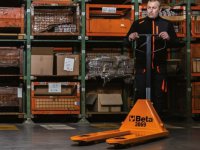 Transpallet manuale 3069 a ruota doppia con battistrada in PU,portata 2,5 t -