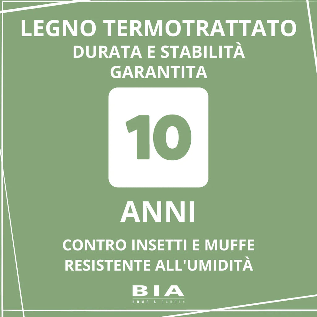 Pergola per Auto in Legno Termotrattato 3 x 5 m -