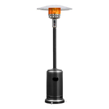 Load image into Gallery viewer, Parasol Chauffage Extrieur  Gaz 13KW Rflecteur 82cm avec Dispositif de Anti-basculement Tube 2 Roues Fluide 220cm Noir -