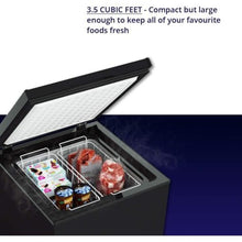 Load image into Gallery viewer, - 3,5 Cu Ft con 2 cestelli rimovibili - Congelatore a scomparsa - Congelatore compatto silenzioso - 7 impostazioni di temperatura - Nero -
