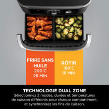 Load image into Gallery viewer, NINJA Foodi FlexDrawer Air Fryer, Dual Zone Avec Séparateur Amovible, Grand Tiroir de 10.4 L, 7-en-1, Double Zone, Sans Huile, Pièces Antiadhésives Compatibles Au Lave-Vaisselle, Noir AF500EU