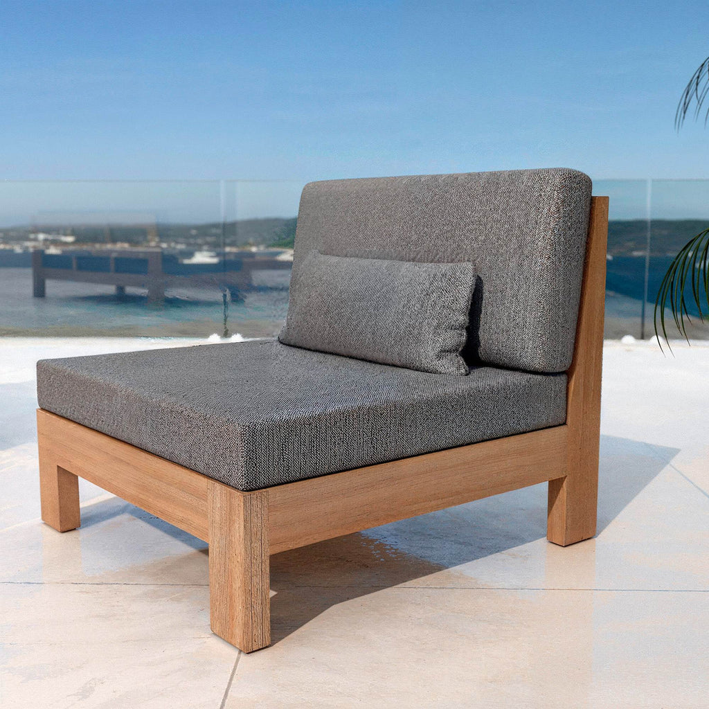 Salon de jardin en bois d'acacia 8 places 5 pcs Borneo Gris anthracite - Action-sport36 -