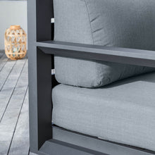 Load image into Gallery viewer, Salon de jardin d'angle aluminium 10 places Elba Gris anthracite - Action-sport36 -