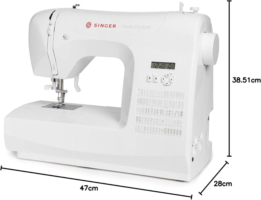 Haute Couture F527C Machine  coudre lectronique Professionnelle,80 points,utilitaires,lastiques,dcoratifs,Facile pour Dbutants Electrique Portable,Maison