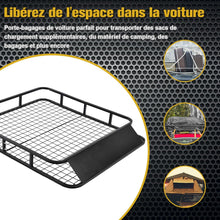 Load image into Gallery viewer, Porte-Bagages de Toit pour Voiture en Métal 122,5x102CM avec Déflecteur d’Air Capacité 75 KG Noir Accessoires Automobiles -