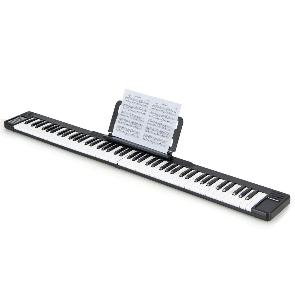 Piano Numérique Pliable à 88 Touches avec Fonction Bluetooth MIDI Clavier Électronique Portable avec Pédale de Sustain Sac de Transport -