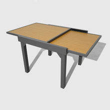 Load image into Gallery viewer, Table de jardin extensible en aluminium 8 places effet bois (90/180 x 90 cm) Murano Gris anthracite - Action-sport36 -