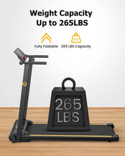 Load image into Gallery viewer, UREVO Folding Treadmill, 2.25HP Portable Mini Treadmills for Home Office, Compact Threadmill with 12 HIIT Modes, LCD Display, 265 lb Capacity