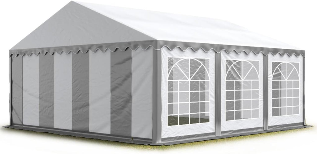 TOOLPORT 3x6 m Tente de réception/Barnum Gris-Blanc Toile de Haute qualité PVC 700 N