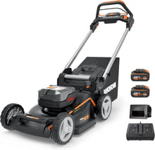 Load image into Gallery viewer, Pack Pro+ Tondeuse à Gazon 40V 460m² + Coupe-Bordures 20V + 2 Batteries 4Ah et 1 Batterie 2Ah + Chargeur Double et Chargeur Simple (Idéal pour l'Entretien du Jardin)