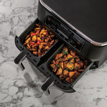 Load image into Gallery viewer, Foodi FlexDrawer Air Fryer,Dual Zone Avec Sparateur Amovible,Grand Tiroir de 10,4 L,7-en-1,Double Zone,Sans Huile,Pices Antiadhsives Compatibles Au Lave-Vaisselle,Noir AF500EU