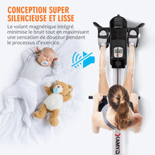 Load image into Gallery viewer, Rameur Magnétique Pliable 8 Niveaux de Résistance Écran LCD Numérique Poids Supporté de 100 KG pour Maison et Bureau -