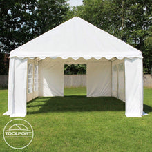 Load image into Gallery viewer, TOOLPORT 3x6 m Tente de réception/Barnum Gris-Blanc Toile de Haute qualité PVC 700 N