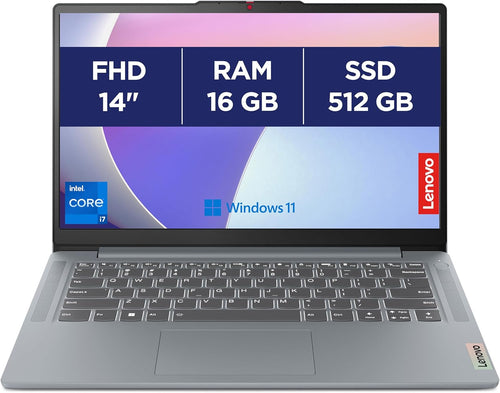 Lenovo IdeaPad Slim 3 14IRH8 - Ordinateur Portable 14'' FHD (Intel Core i7-13620H RAM 16Go SSD 512Go Intel UHD Graphics Windows 11 Home) Clavier AZERTY Français - Gris