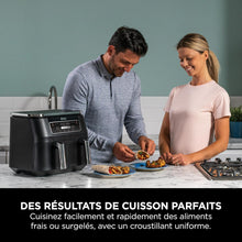 Load image into Gallery viewer, Foodi FlexDrawer Air Fryer,Dual Zone Avec Sparateur Amovible,Grand Tiroir de 10,4 L,7-en-1,Double Zone,Sans Huile,Pices Antiadhsives Compatibles Au Lave-Vaisselle,Noir AF500EU