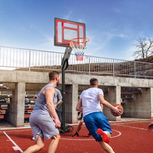 Load image into Gallery viewer, Panier de Basketball sur Pieds avec Hauteur Réglable 1,55-3,1m Support de Basketball avec Panneau Arrière en PE pour Enfants et Jaunes -