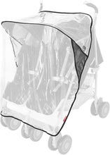Load image into Gallery viewer, Poussette double Maclaren Twin Triumph (6 mois,jusqu'à 15 kg,un enfant par siège),légère et compacte,capote extensible UPF 50+ avec habillage pluie - Noir/Anthracite