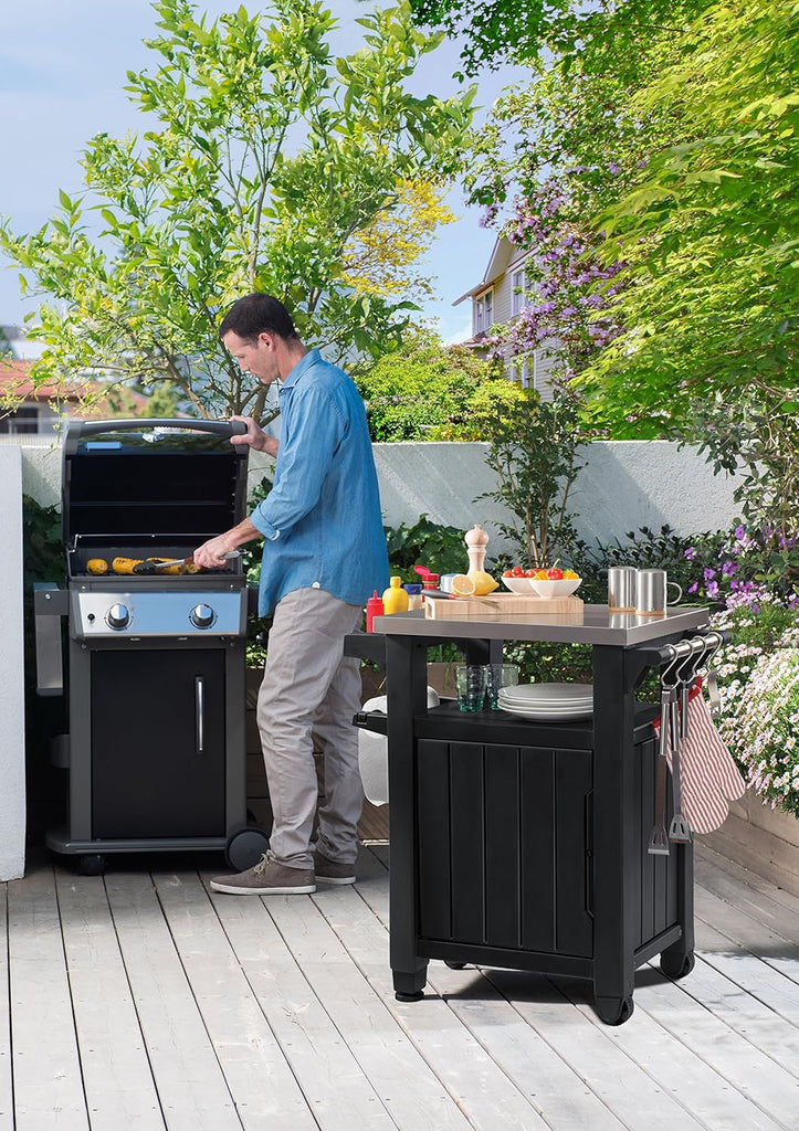 Mini desserte barbecue UNITY - Gris - 105 litres