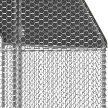 Load image into Gallery viewer, Poulailler d'extérieur 3 x 12 x 2 m acier galvanisé toit en PE 02_0001693 -