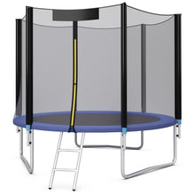 Load image into Gallery viewer, Trampoline de Jardin 脴 305cm avec Filet de Scurit Porte Entre Echelle Noir et Bleu -