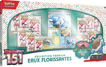 Load image into Gallery viewer, Pokémon: Collection Premium Eaux Florissantes du JCC Pokémon (4 Cartes Promo Brillantes 1 Carte Grand Format Brillante et 12 boosters)