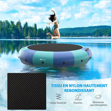 Load image into Gallery viewer, Trampoline Aquatique Gonflable Dia.457cm Capacit de 150kg avec Kit de Rparation Echelle et Gonfleur Electrique 500w Bleu -