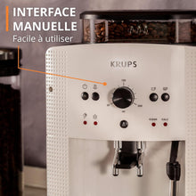 Load image into Gallery viewer, Machine  caf grain,1,7 L,2 tasses en simultan,Nettoyage automatique,Buse vapeur pour Cappuccino,Cafetire espresso,Essential noire YY8125FD,Noir -